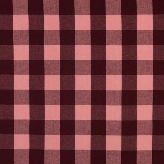 Rutig Vävd Stor 'Aubergine & Light Pink'