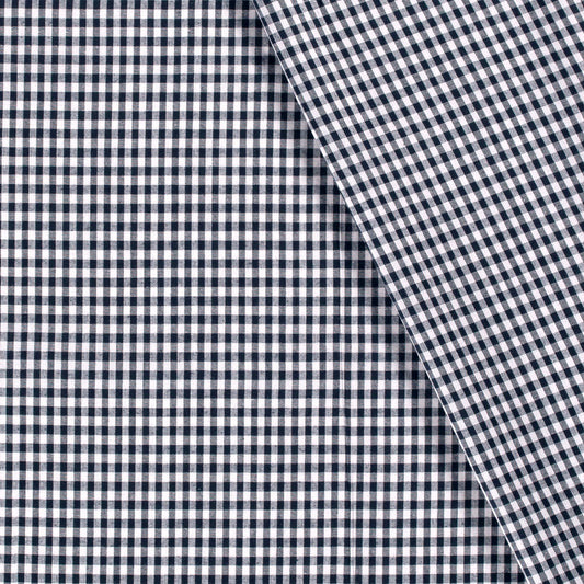 Checkered Woven 'Deep Blue' 1 m PreCut