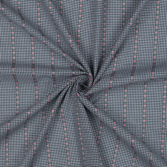 Woven Fabric Flower 'Blue'