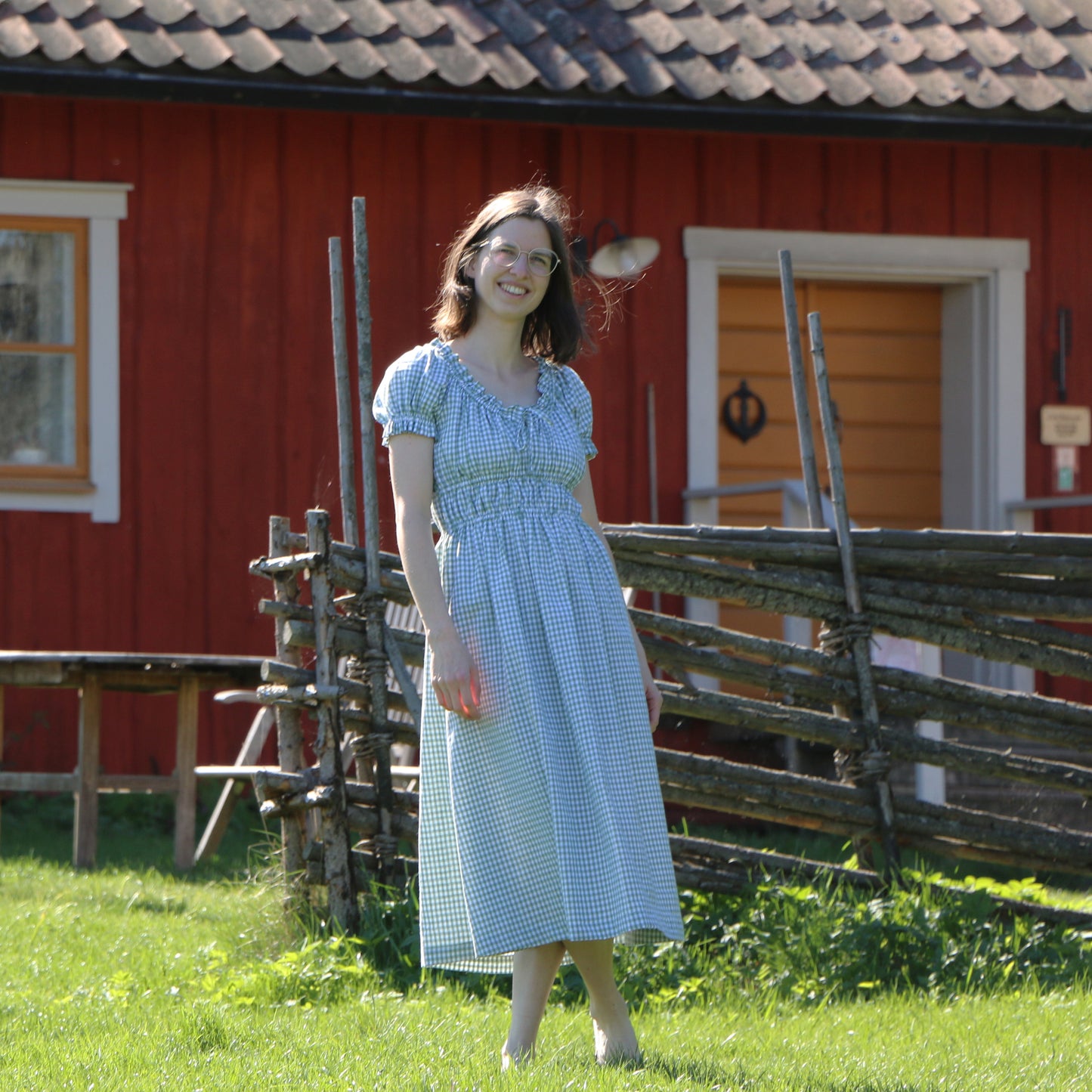 Rutig Vävd 'Dark Mint'