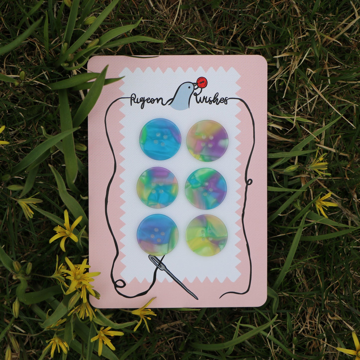 Knappar 'Multicolour' 25mm