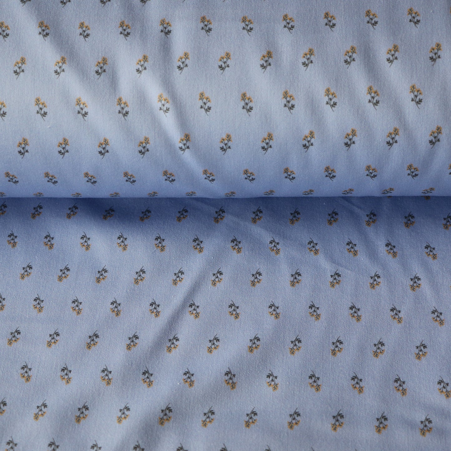 Woven Cotton Yellow Bedstraw 'Sky Blue'
