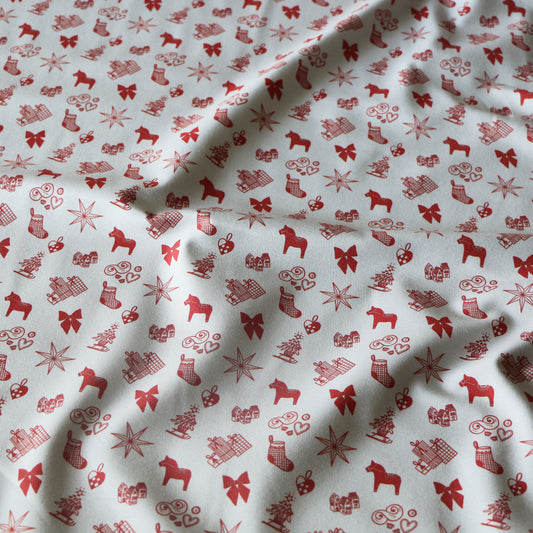 Trikå Skandi Jul 'Creme & Red'