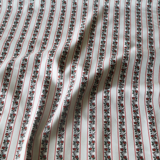 Vävd Julblommor 'Creme & Red'