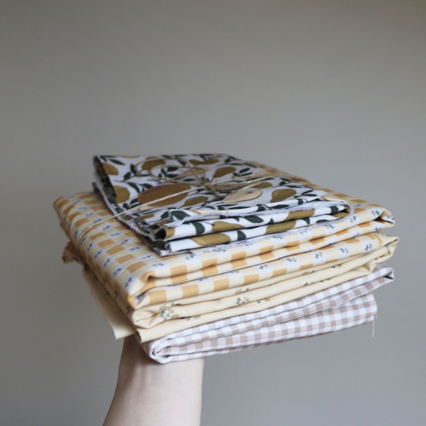 Paket 2 bomull 'butter & beige' Total längd: 2 m