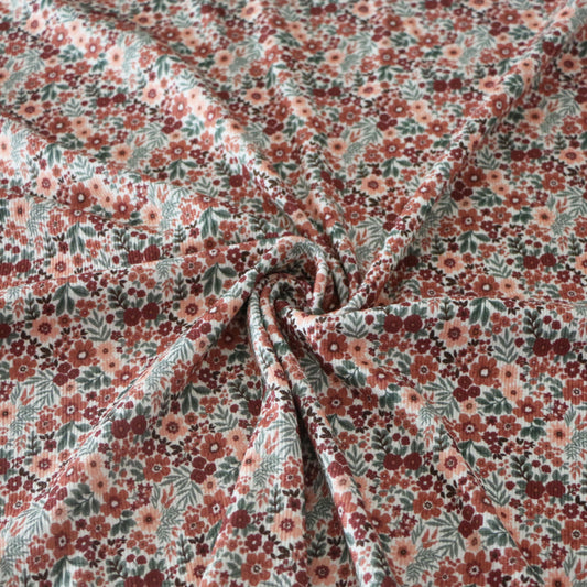 Ribbad Trikå Mormors Trädgård 'Creme'