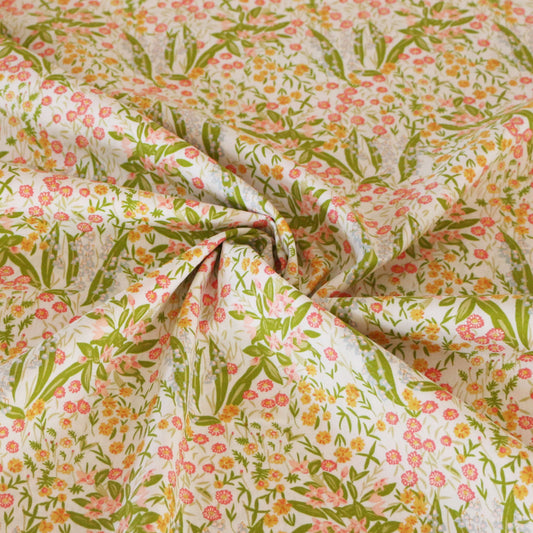 Woven Fabric Signs of Spring 'Creme'