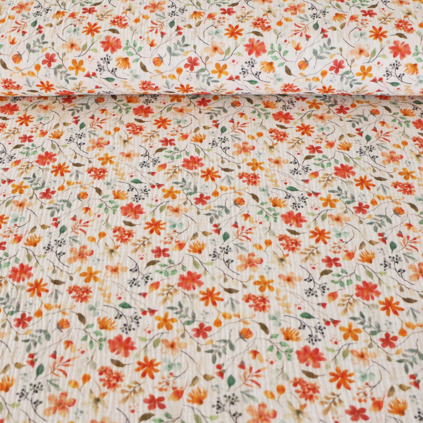 Muslin Aquarell Blommor 'White'