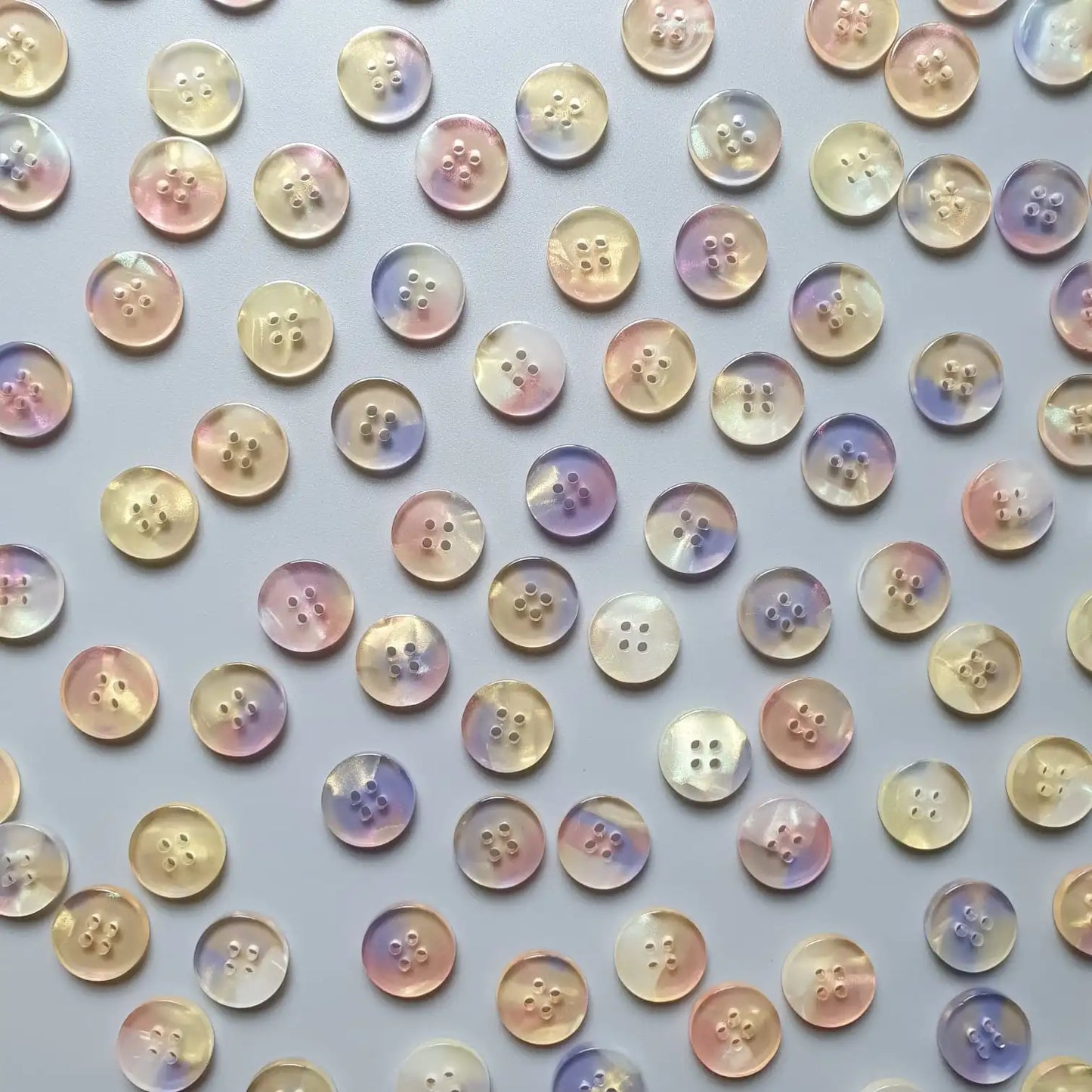 Knappar 'Multicolour pastell' 15mm