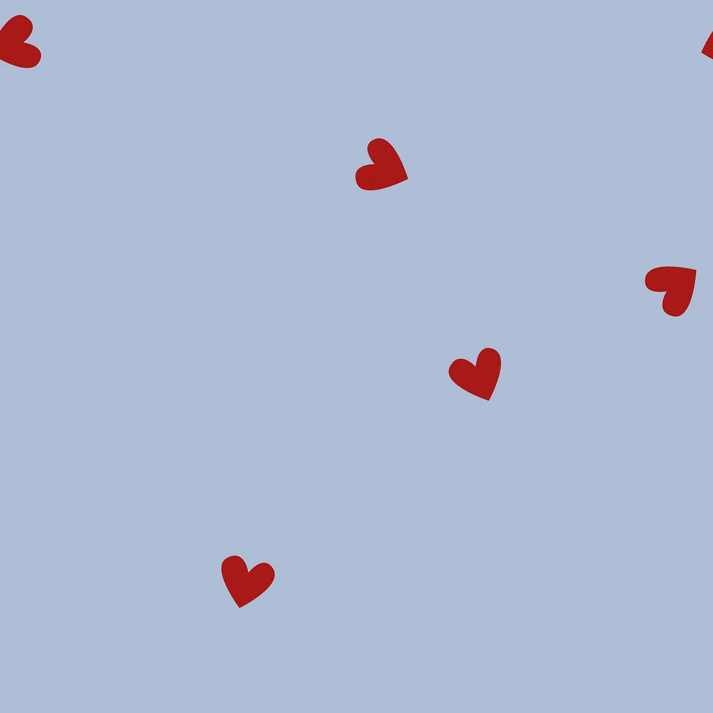 Muslin Broderad Hjärta 'Sky Blue'