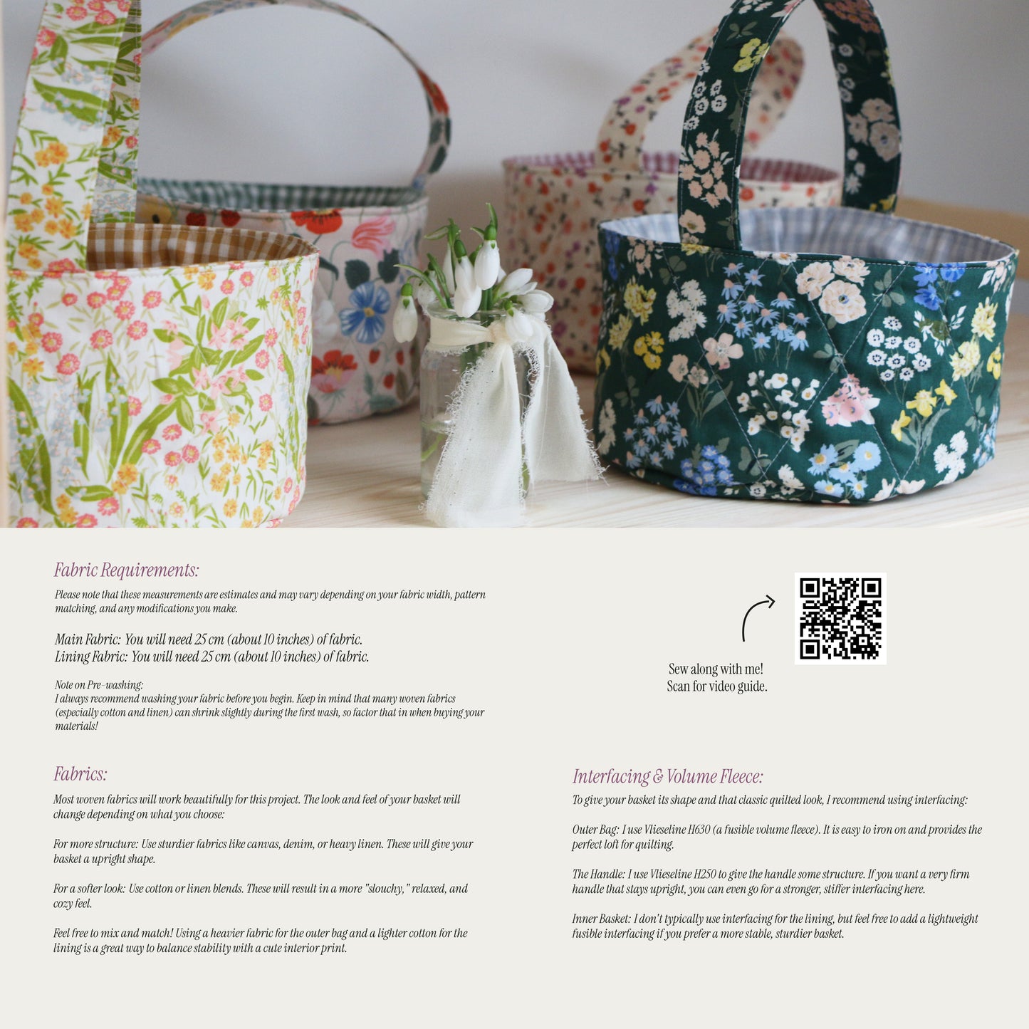 Easter Basket - PDF Sewing Pattern