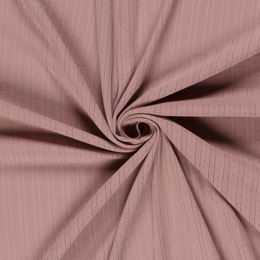 Pointelle Trikå Randig 'Rose'