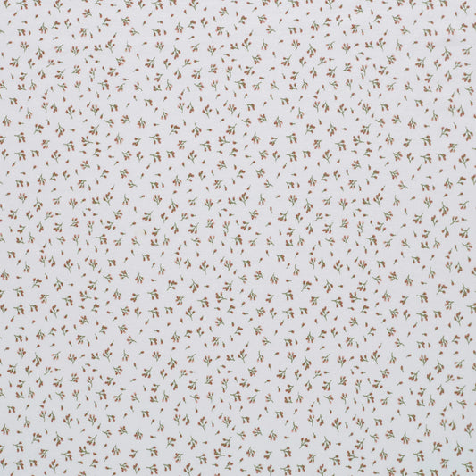 Ribbad Trikå Blomknoppar 'Creme'