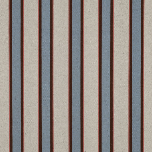 Vävd Canvas Randig 'Nature, Blue, Brown, Pink'