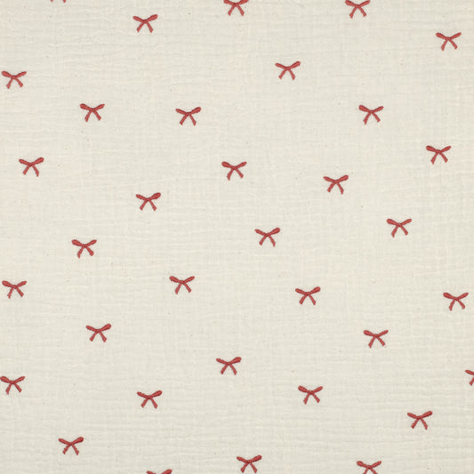 Muslin Broderad Rosett 'Creme'