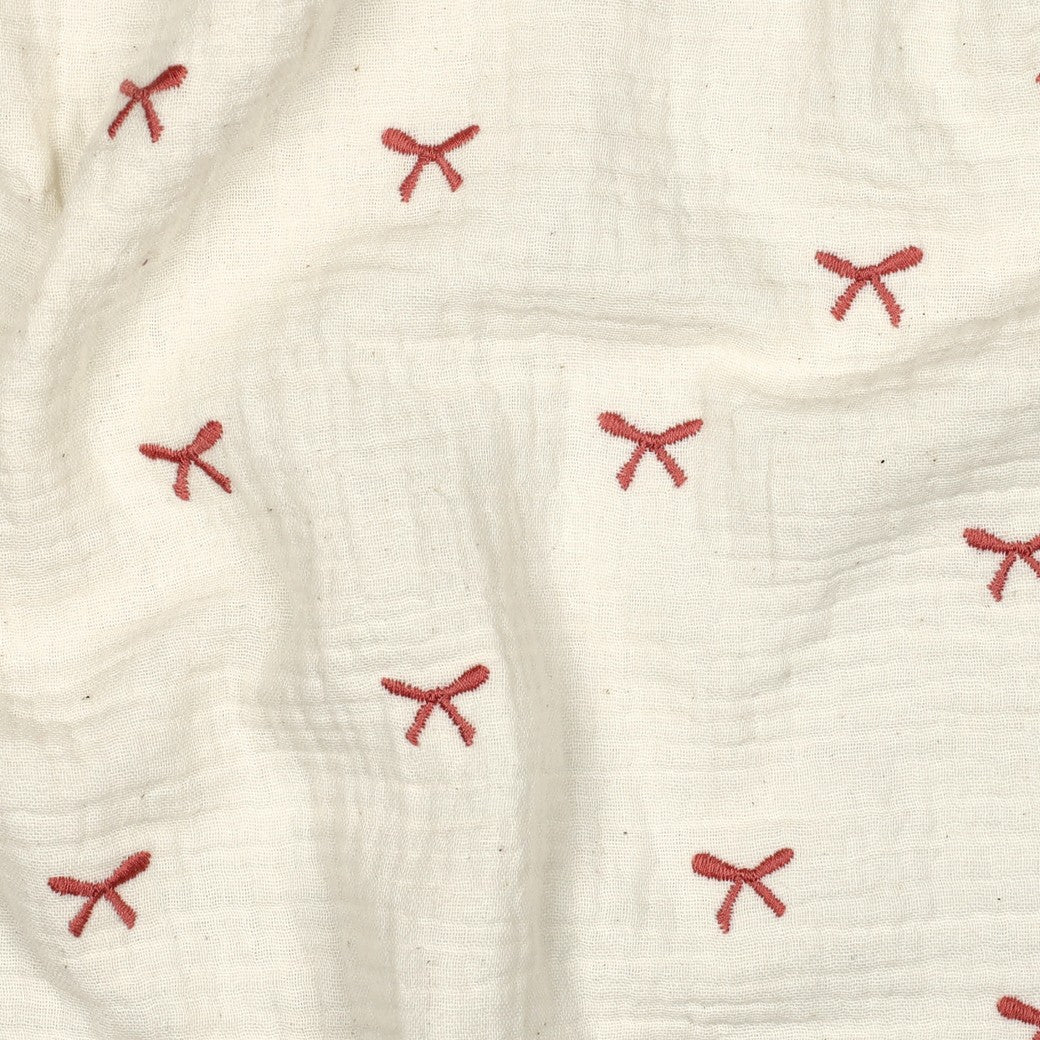 Muslin Broderad Rosett 'Creme'