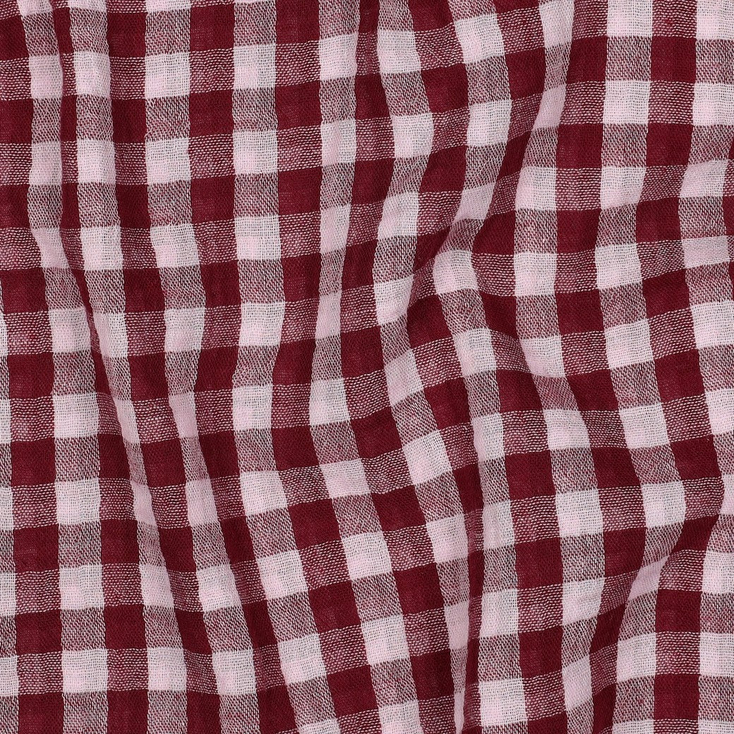 Muslin Rutig 'Wine'