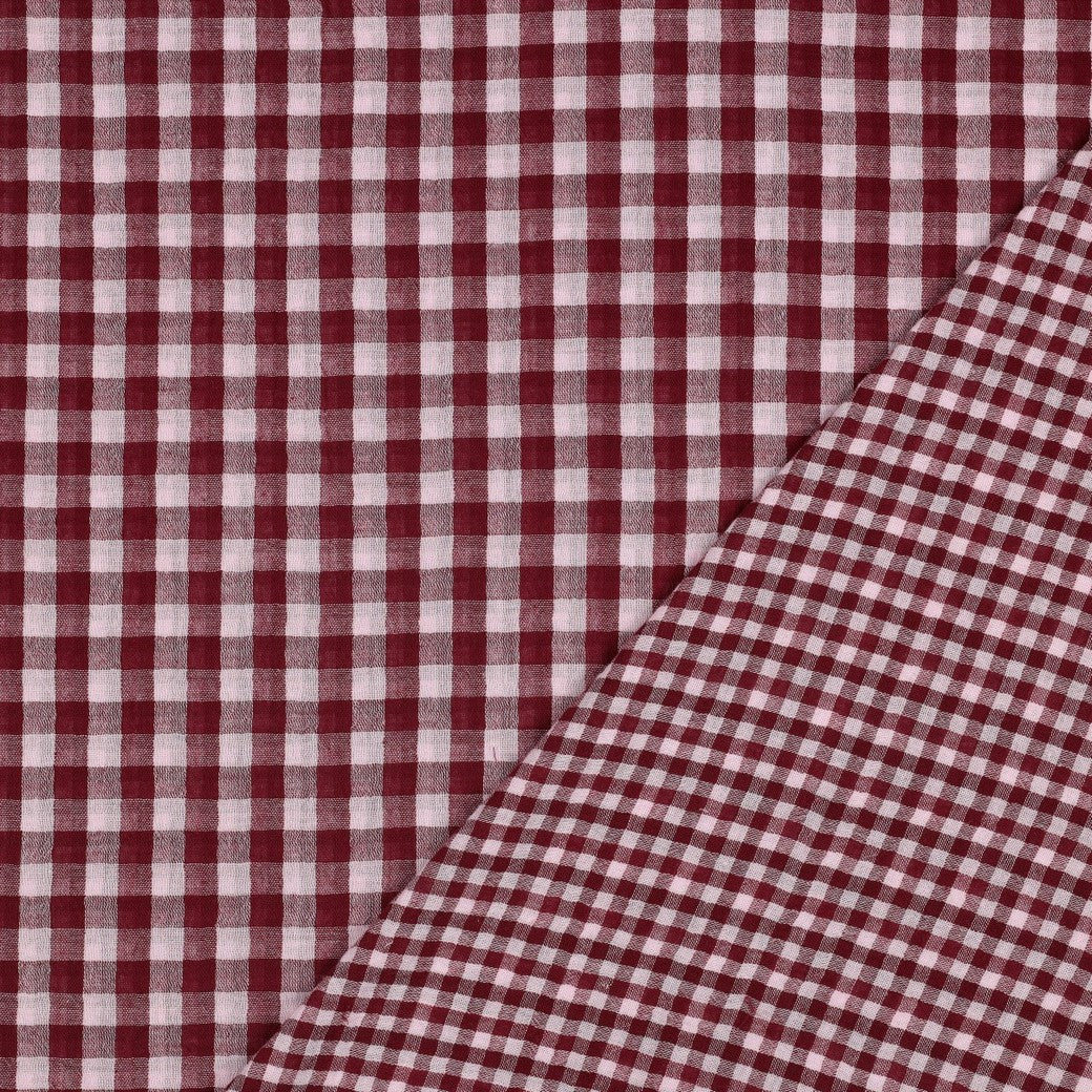 Muslin Rutig 'Wine'