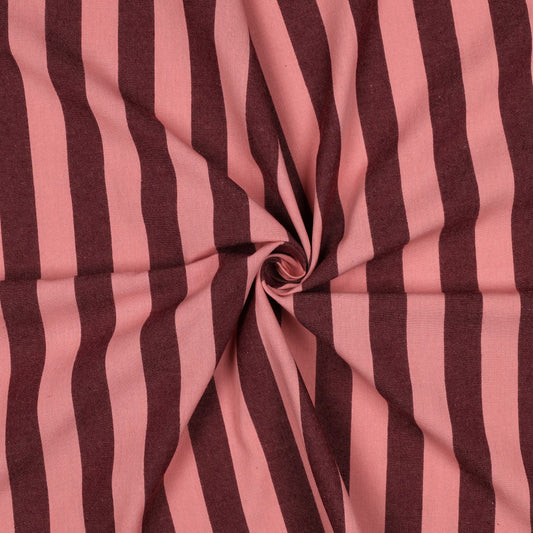 Randig Vävd 'Aubergine & Light Pink'