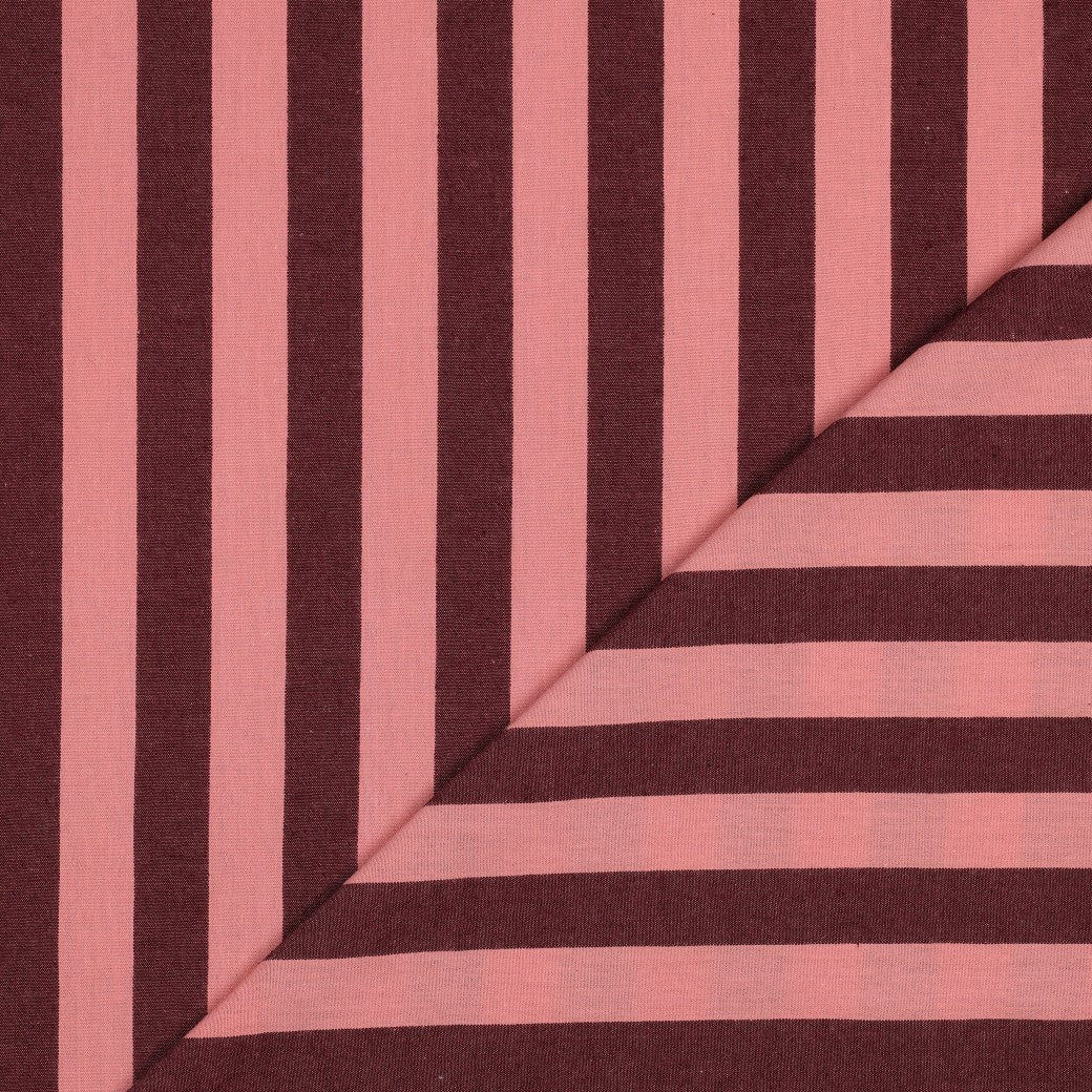 Checkered Woven Big 'Aubergine & Light Pink'