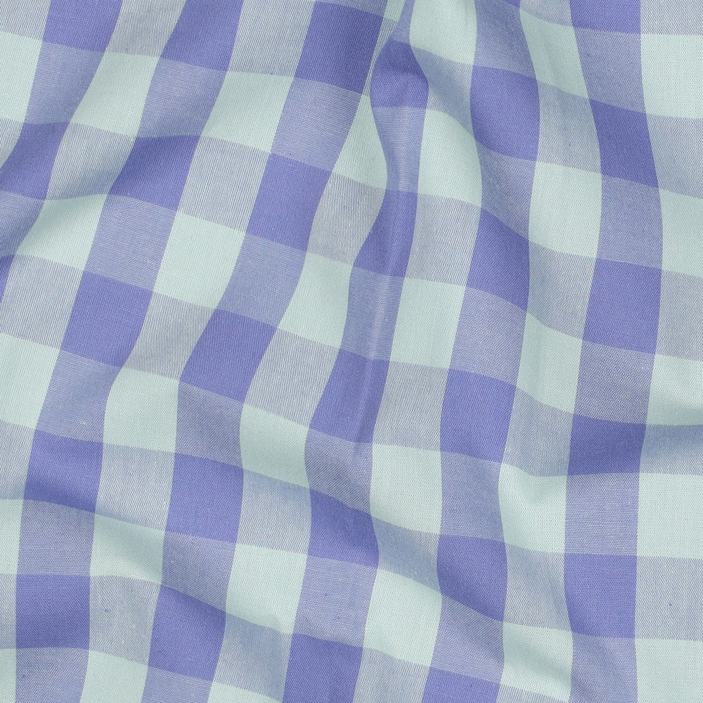 Checkered Woven Big 'Mint & Blue'