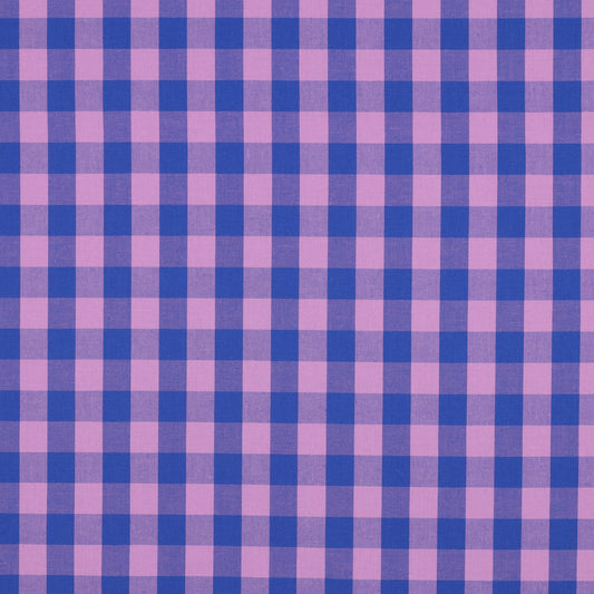 Checkered Woven Big 'Dark Blue & Rose'