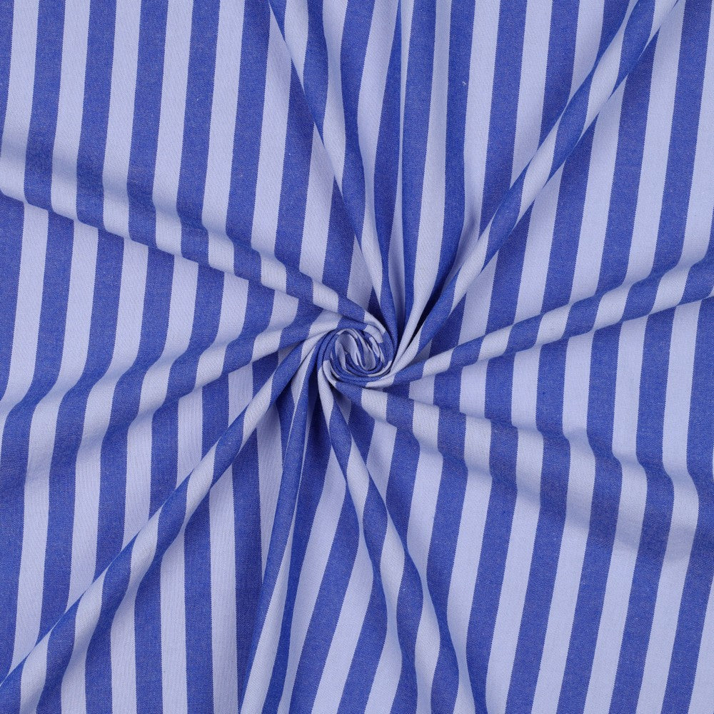 Gewebter Stoff Gestreift 'Dark Blue & Light Blue'