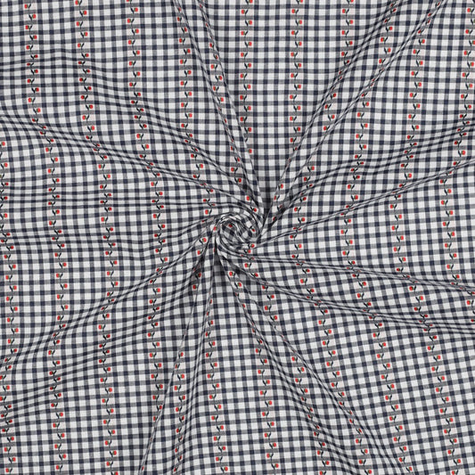 Woven Fabric Flower 'Deep Blue'