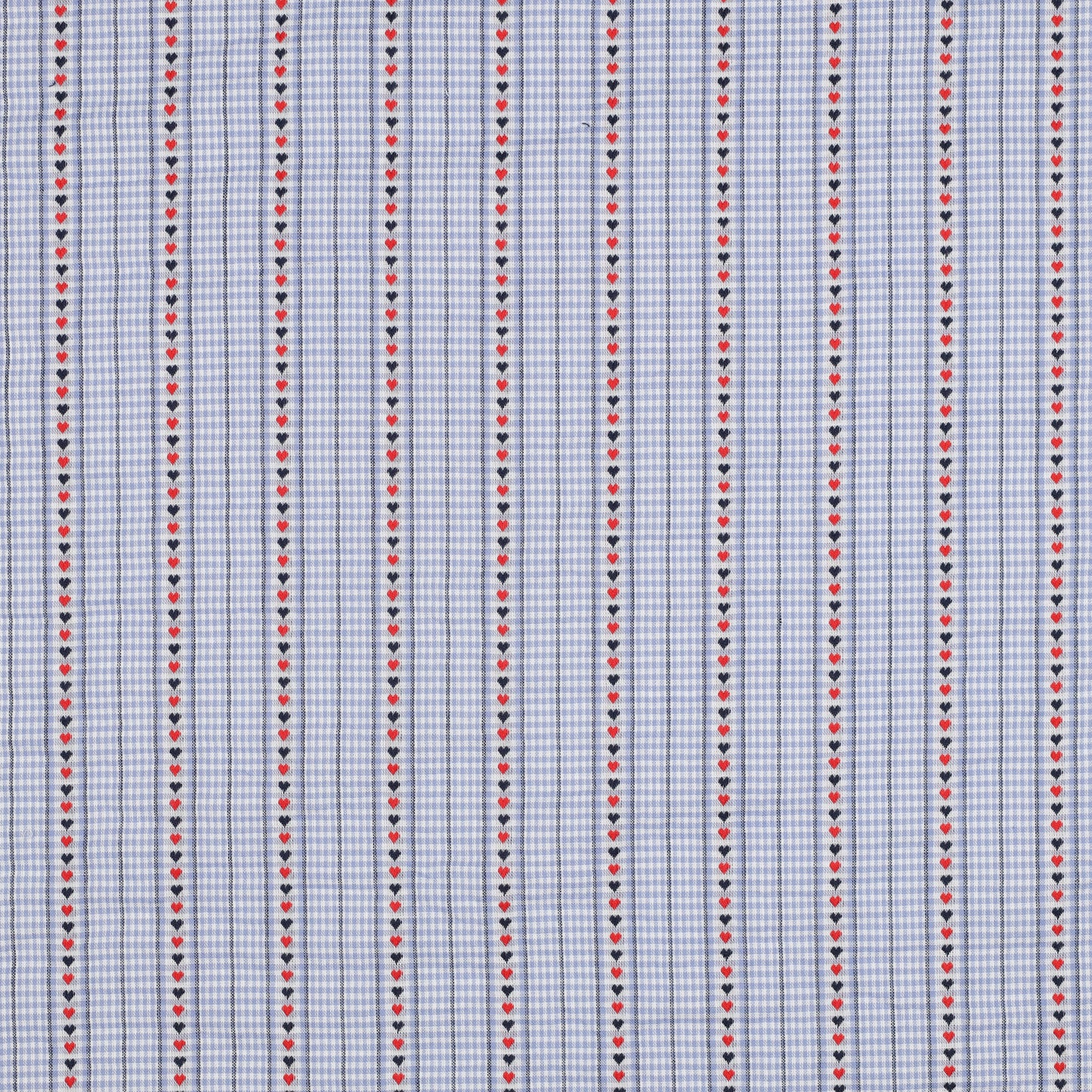 Gewebter Stoff Herzen 'Light Blue'