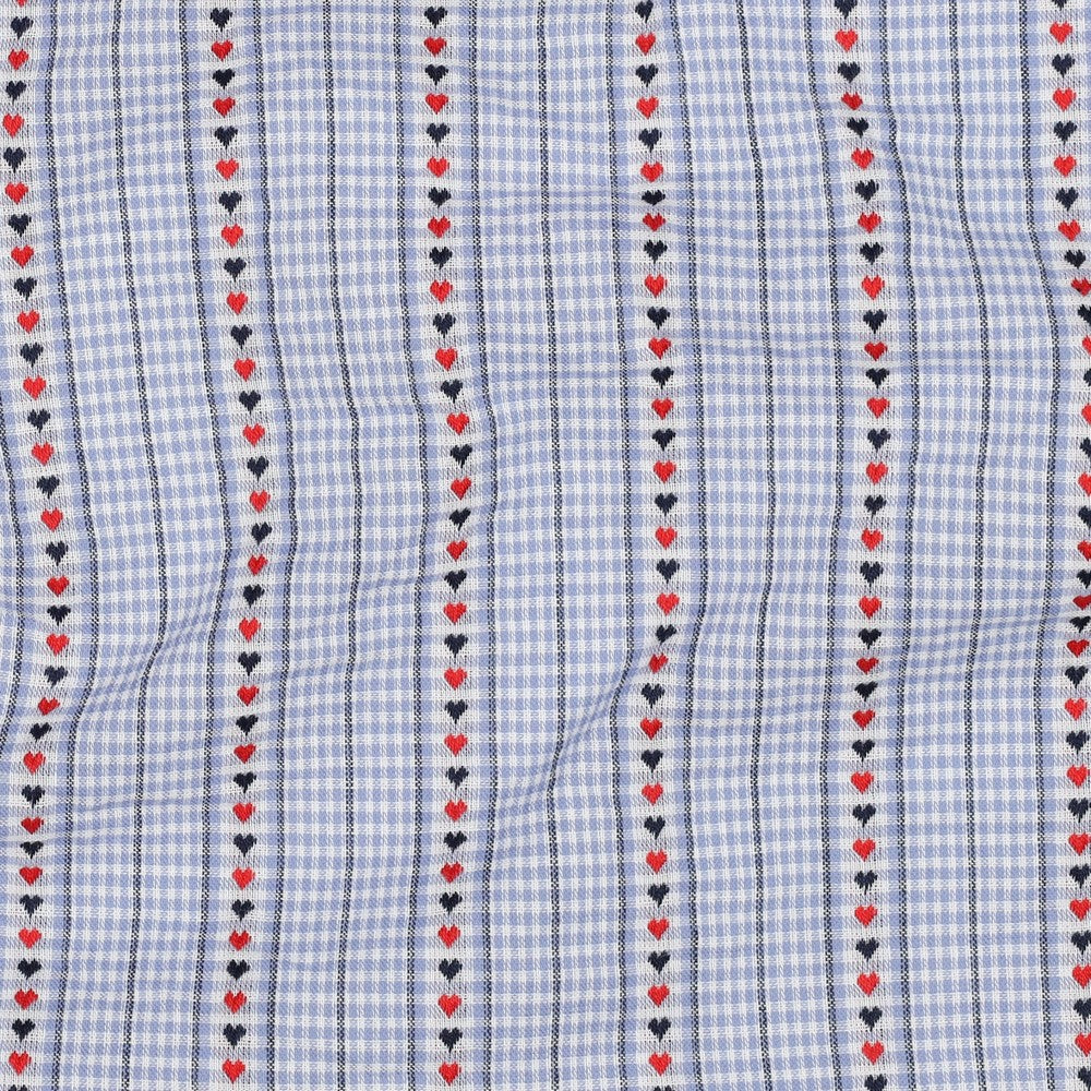 Gewebter Stoff Herzen 'Light Blue'