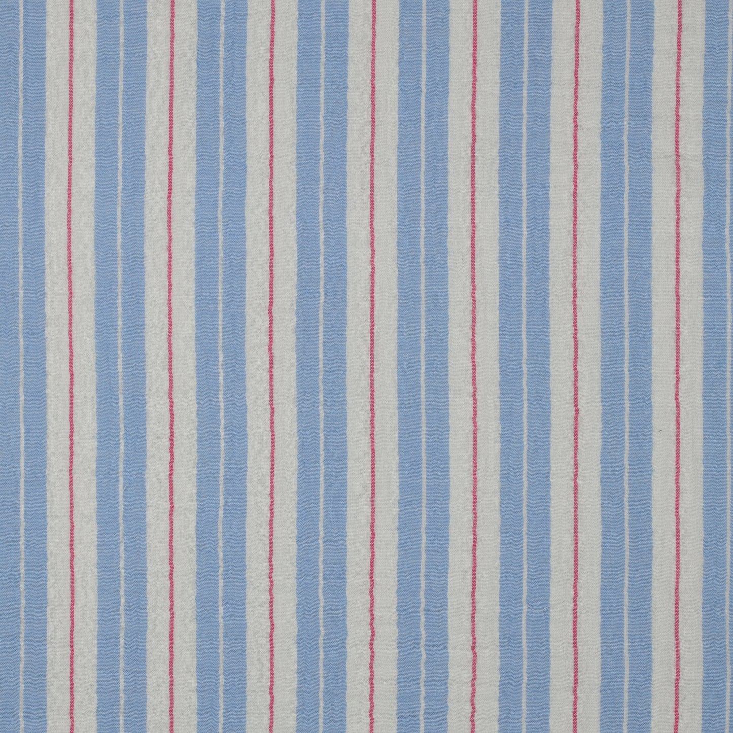 Musselin Gestreift 'Sky Blue, Pink, White'