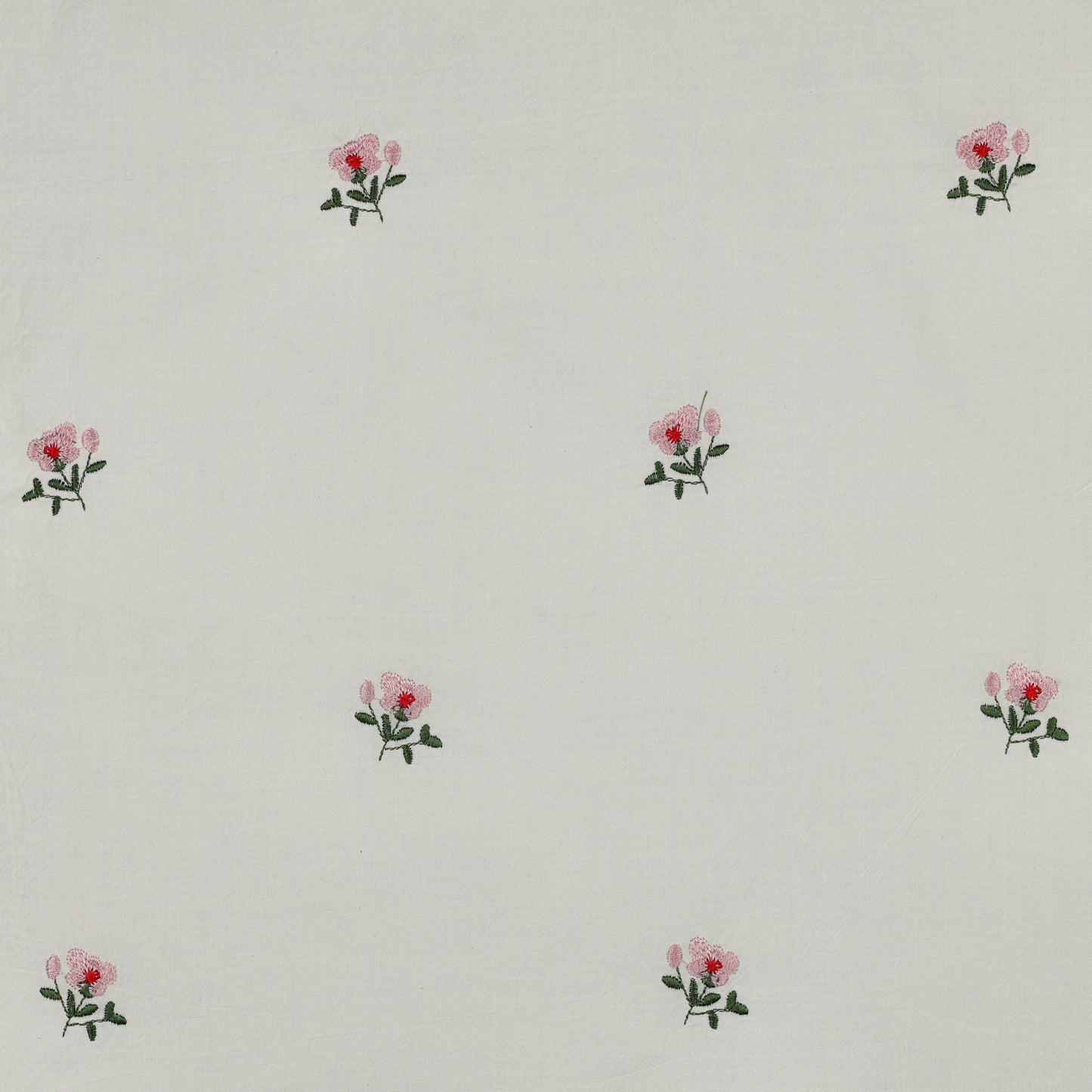 Vävd Voile Blomma broderad 'Creme'