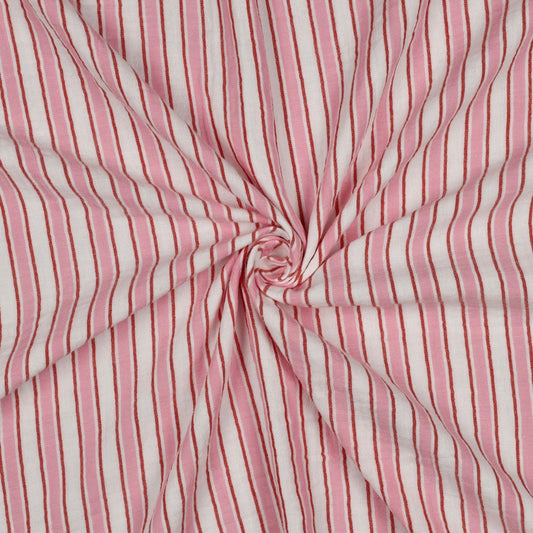 Double Gauze Stripes 'Sky Blue, Pink, White'