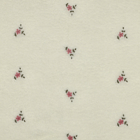 Teddy Broderade Blommor 'Creme'