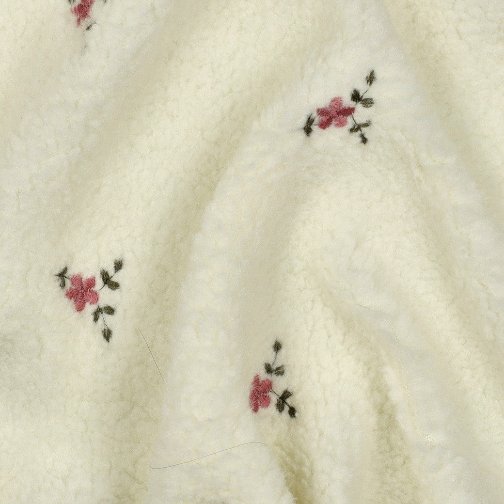 Teddy Broderade Blommor 'Creme'