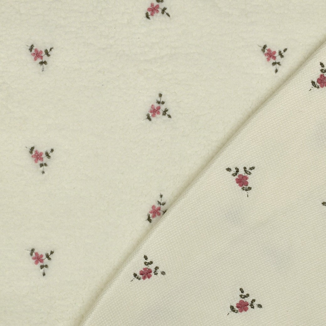 Teddy Broderade Blommor 'Creme'