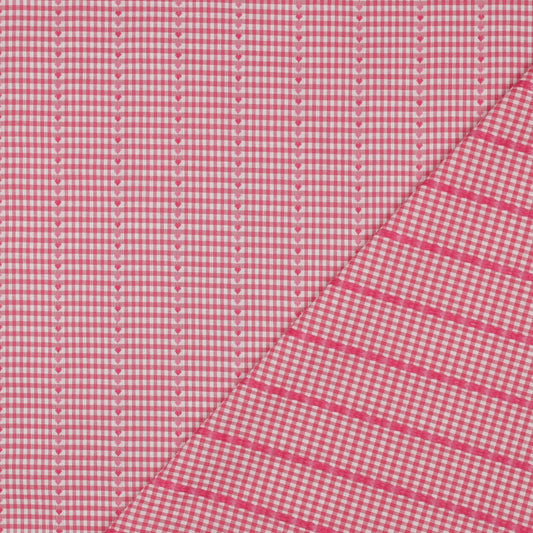Woven Fabric Hearts 'Pink'