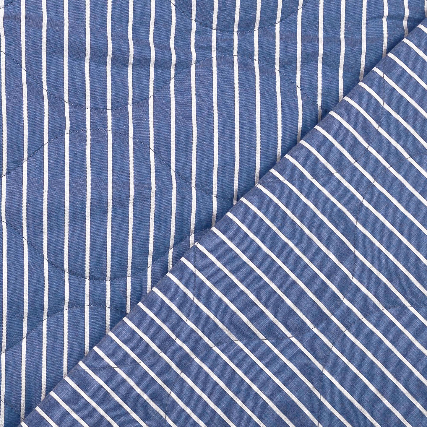 Steppstoff Streifen 'Blau'