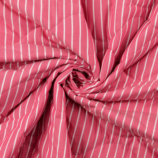 Quilted Fabric Striped 'Pink'