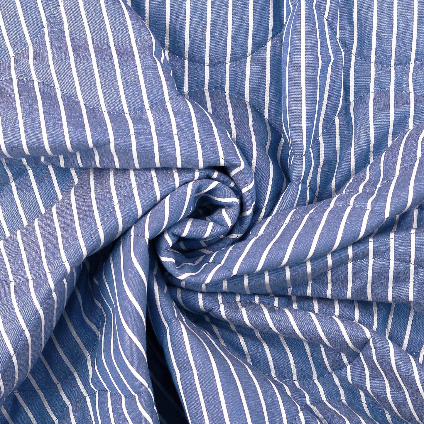 Steppstoff Streifen 'Blau'