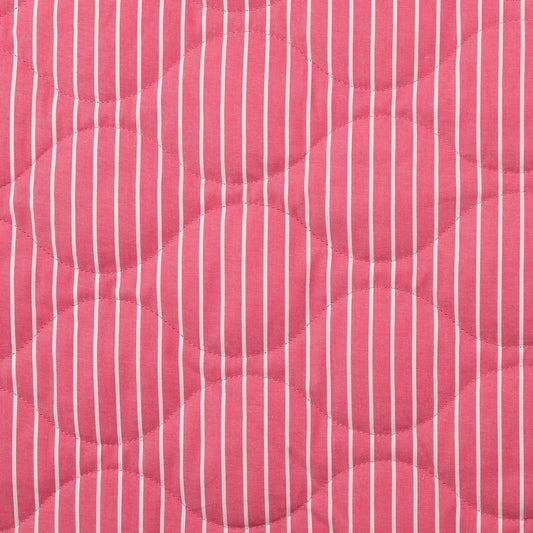 Quilted Fabric Striped 'Pink'