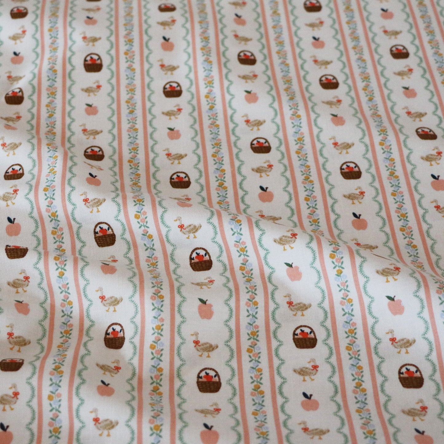 Vävd Cottage Stripes 'Creme'