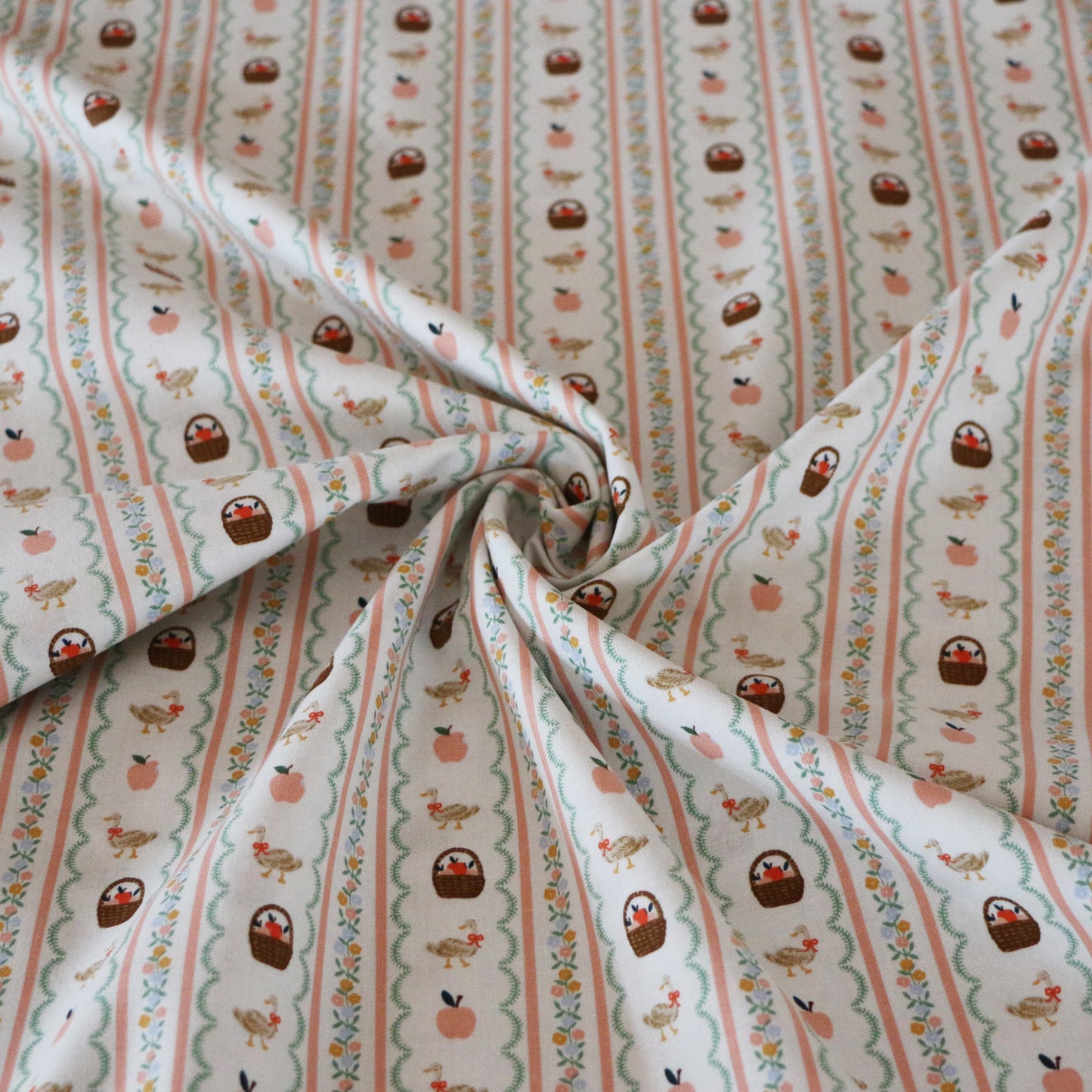Vävd Cottage Stripes 'Creme'