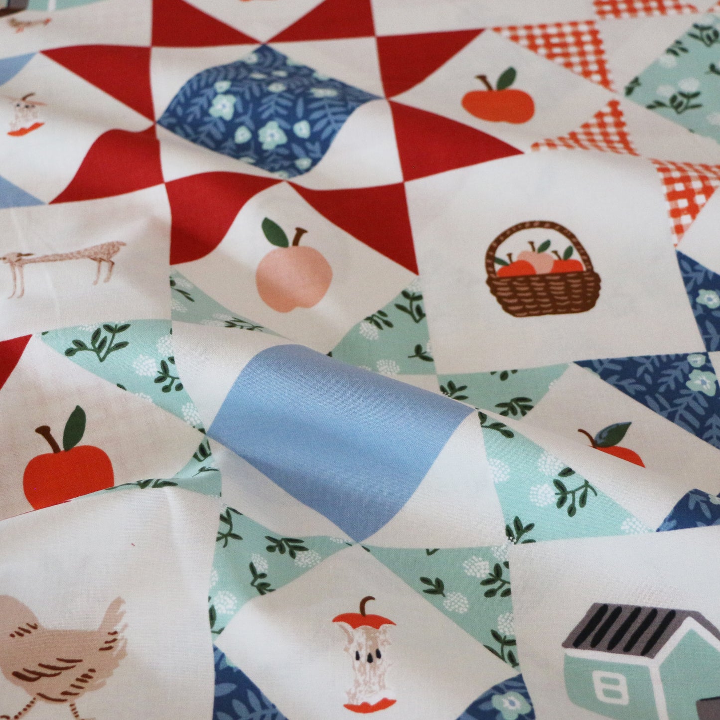 Gewebter Stoff Patchwork 'Creme'