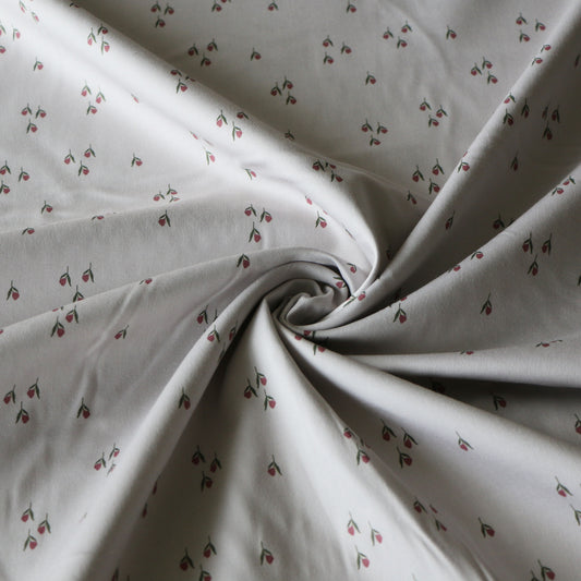 Woven Cotton Flower Pink 'Creme' 