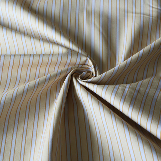 Woven Cotton Stripes 'Butter & Creme'