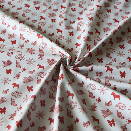 Trikå Skandi Jul 'Creme & Red'