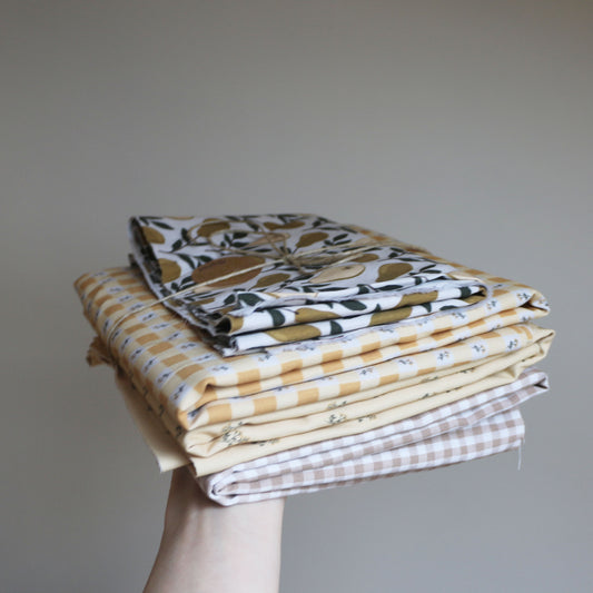 Paket 2 bomull 'butter & beige' Total längd: 2 m