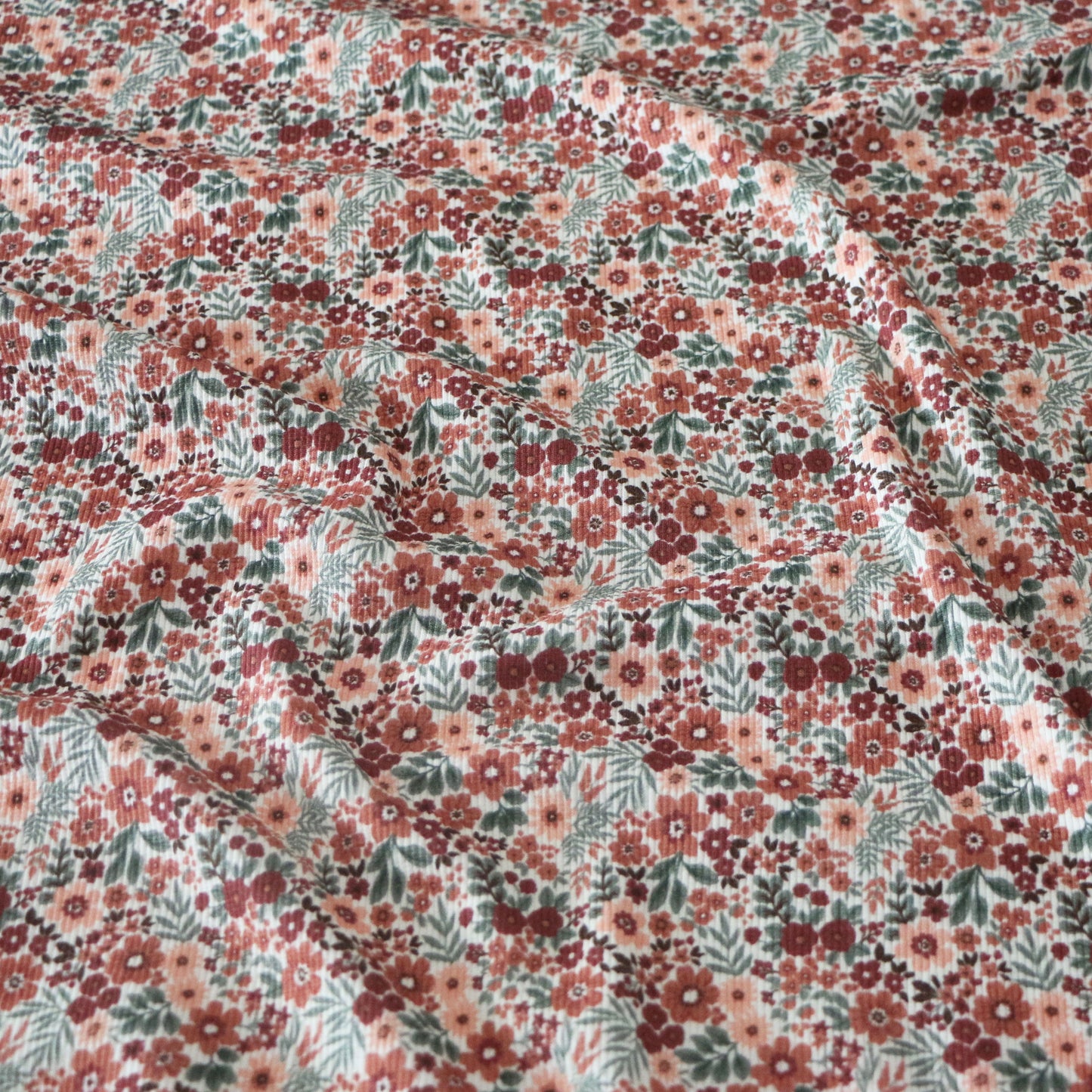 Ribbed Knit Grandmas Garden 'Creme'