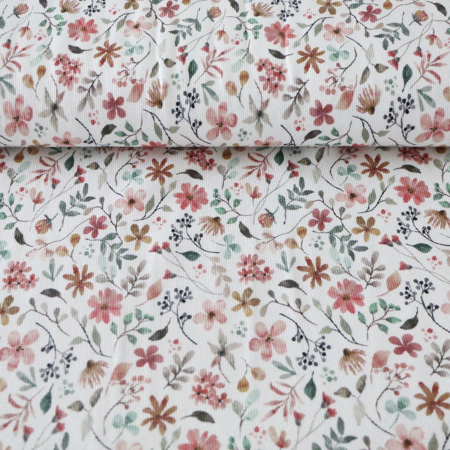 Rippenjersey Aquarell 'Creme'